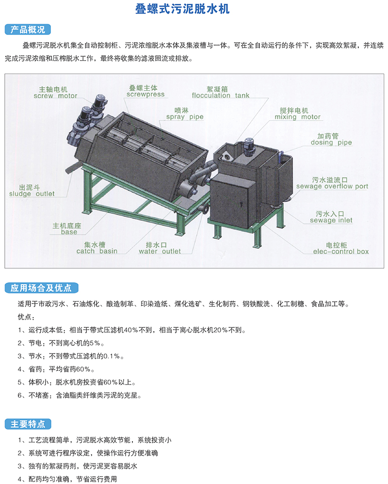 疊螺式污泥脫水系統(tǒng)